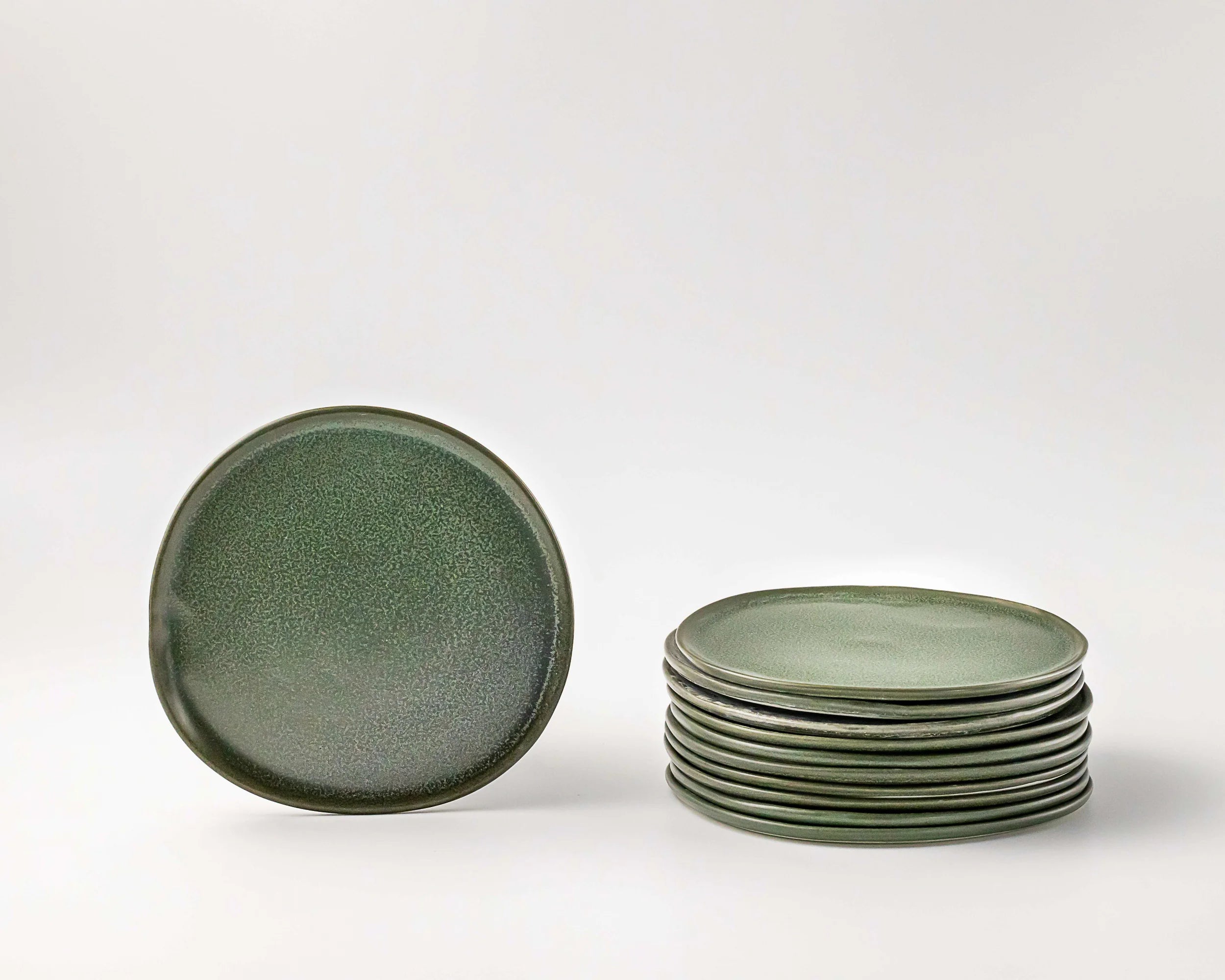 Haand Side Plate - Ripple | 6.5 in - Fern Green