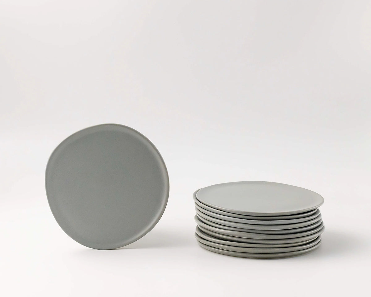 Haand Side Plate - Ripple | 6.5 in - Matte Gray