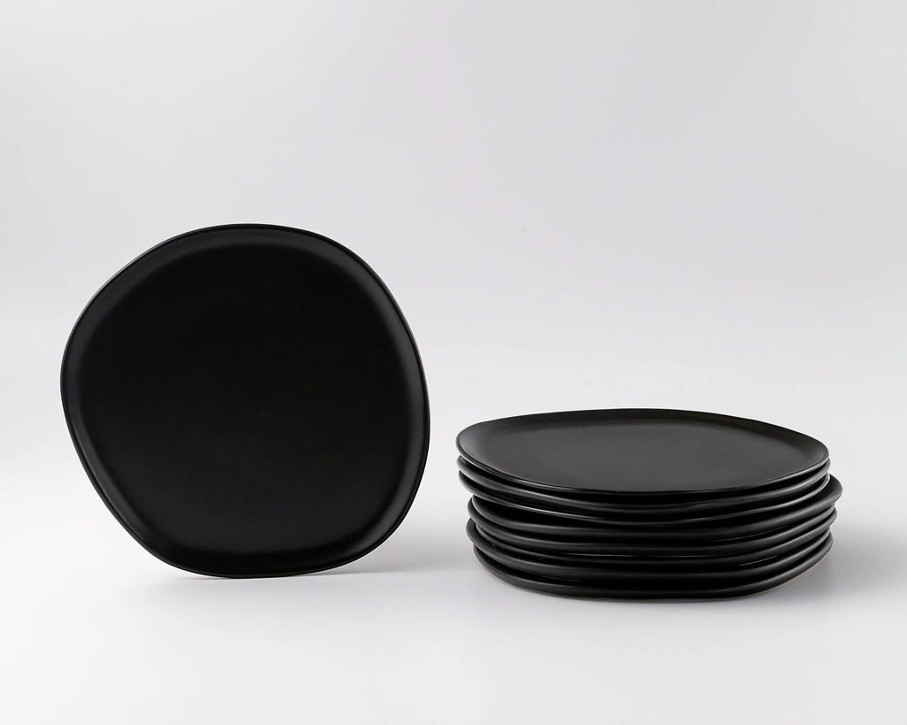Haand Salad Plate - Ripple | 8.5 in - Matte Black