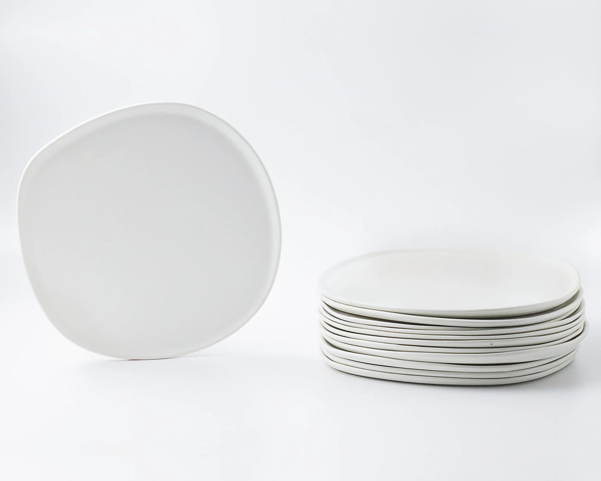 Haand Dinner Plate - Ripple | 11 in - Matte White