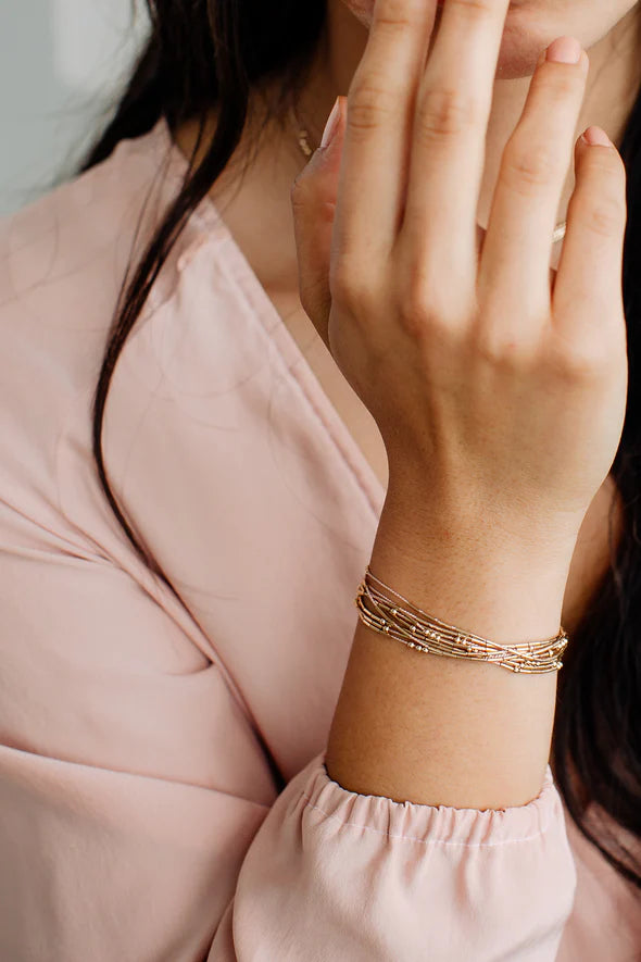 Abacus Row Ara Bracelet - Blush / 7.0"