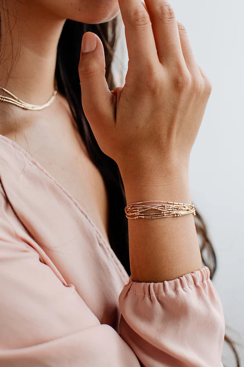 Abacus Row Ara Bracelet - Blush / 7.0"
