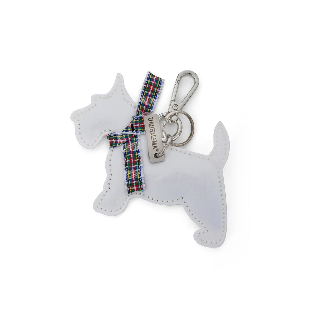 Uashmama Christmas Key Ring - White Schnauzer