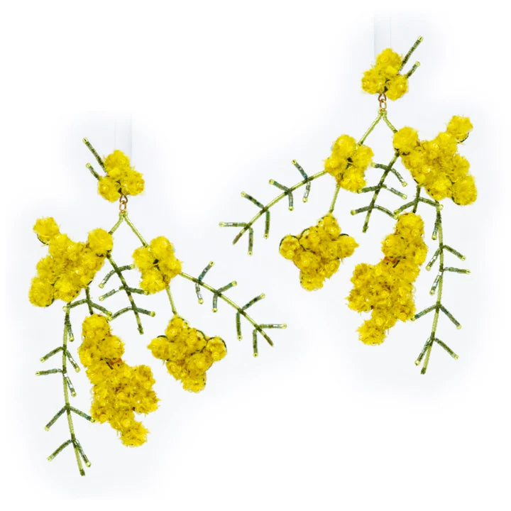 Trovelore Yellow Mimosa Earrings