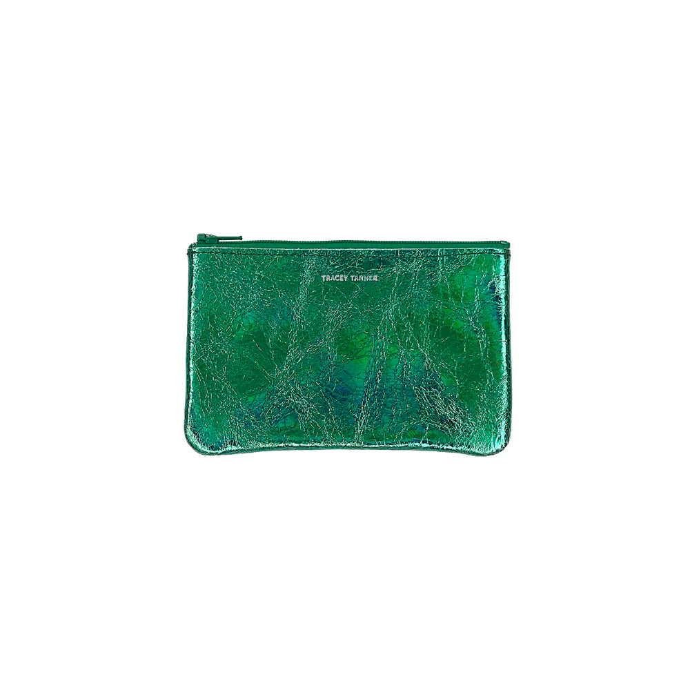Tracey Tanner - Iridescent Zip Small | Hologram Jade