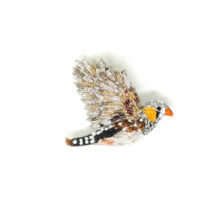Trovelore Zebra Finch Brooch