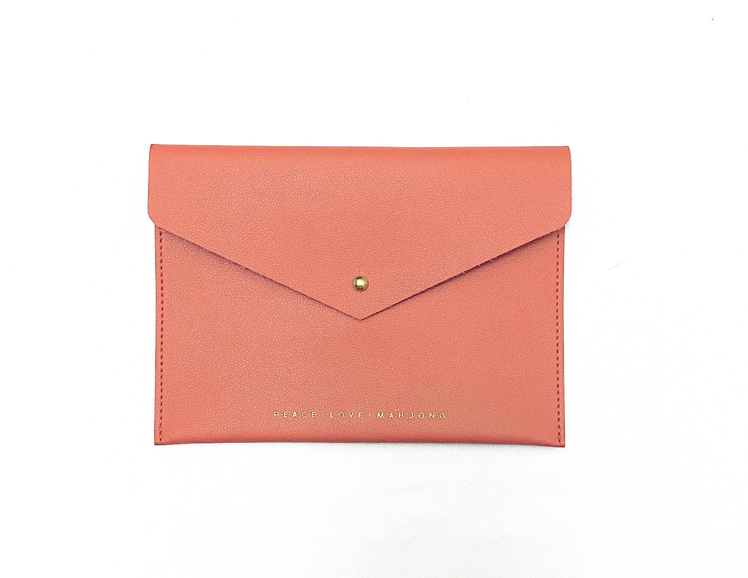 Peace Love Mahjong - Card Clutch: Large | Navy Blue