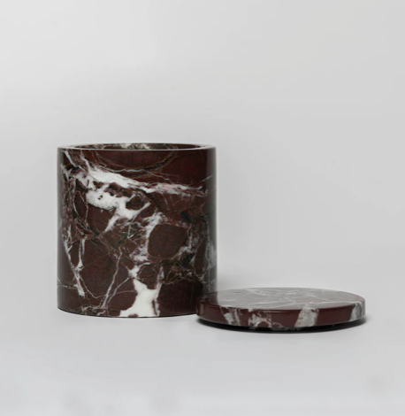 Poured New York - RED MARBLE CANDLE: Flames & Flannel