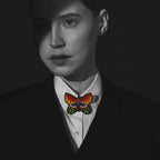 Macon & Lesquoy - Hand embroidered brooch - Butterfly