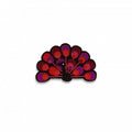 Macon & Lesquoy - Hand embroidered brooch - Peacock