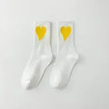 Yaya's Luxe Wholesale - Women's Socks with Hearts: Yellow