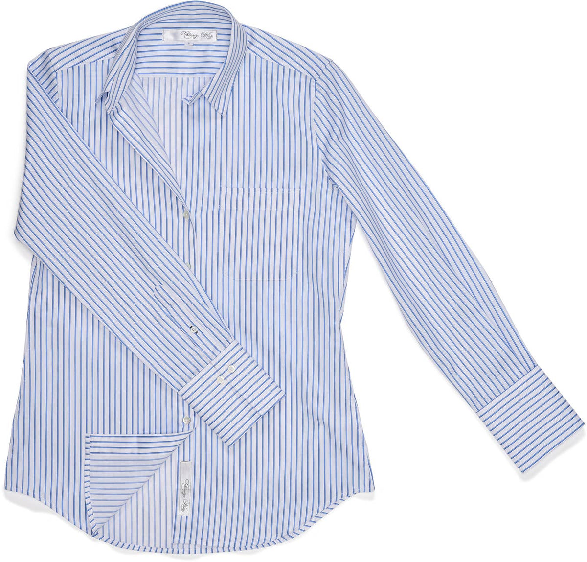 Claridge + King - The 4.0 Shirt in Lovely Blue Stripe: XL