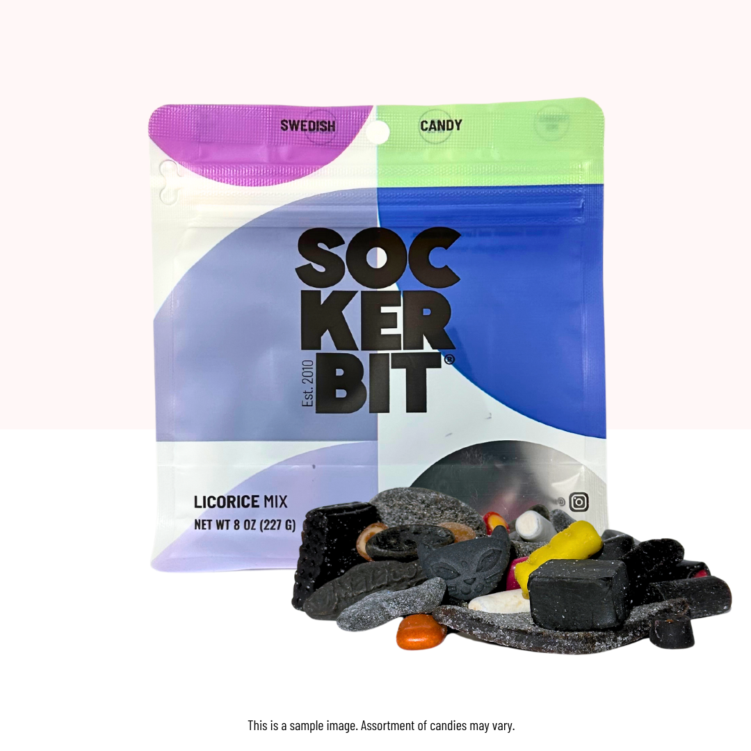 Sockerbit - Licorice Mix Swedish Candy Bag
