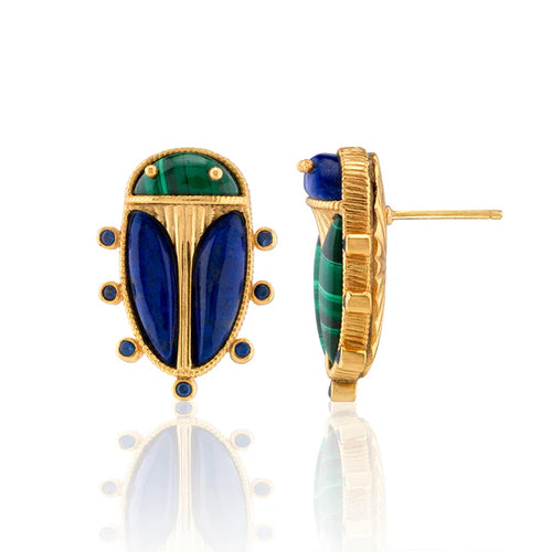 Capucine De Wulf Scarab Mismatched Stud Earrings