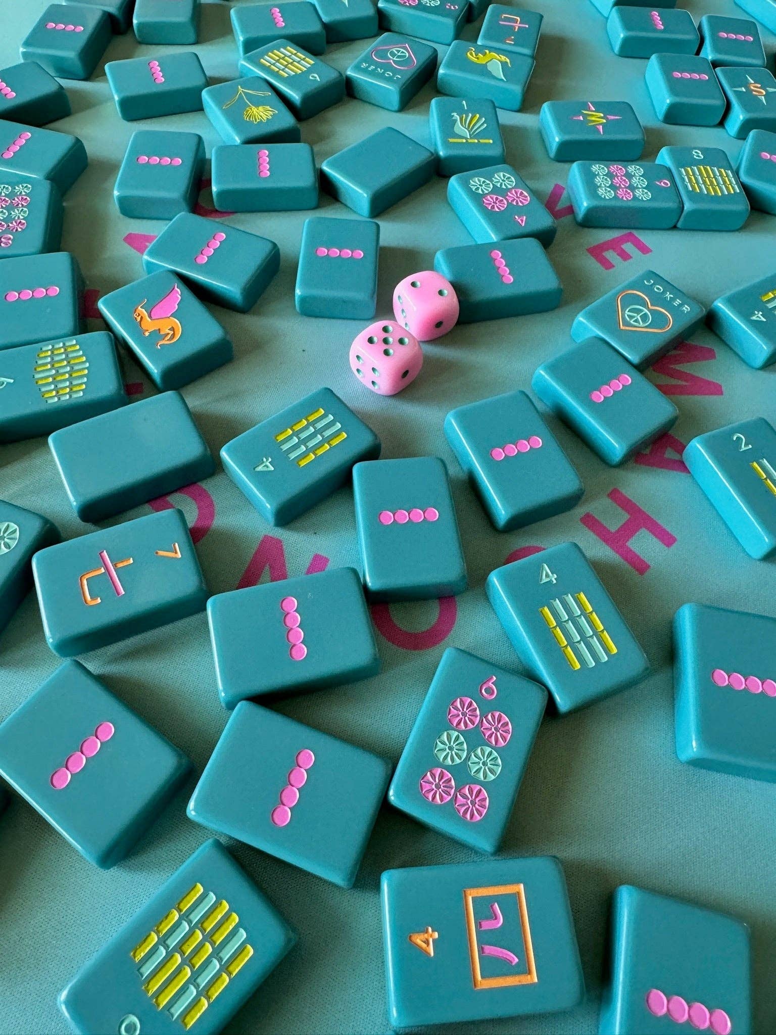 Peace Love Mahjong - OG Mahj Tiles | Totally Teal