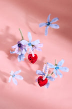 Abacus Row Big Heart Earrings, Amour