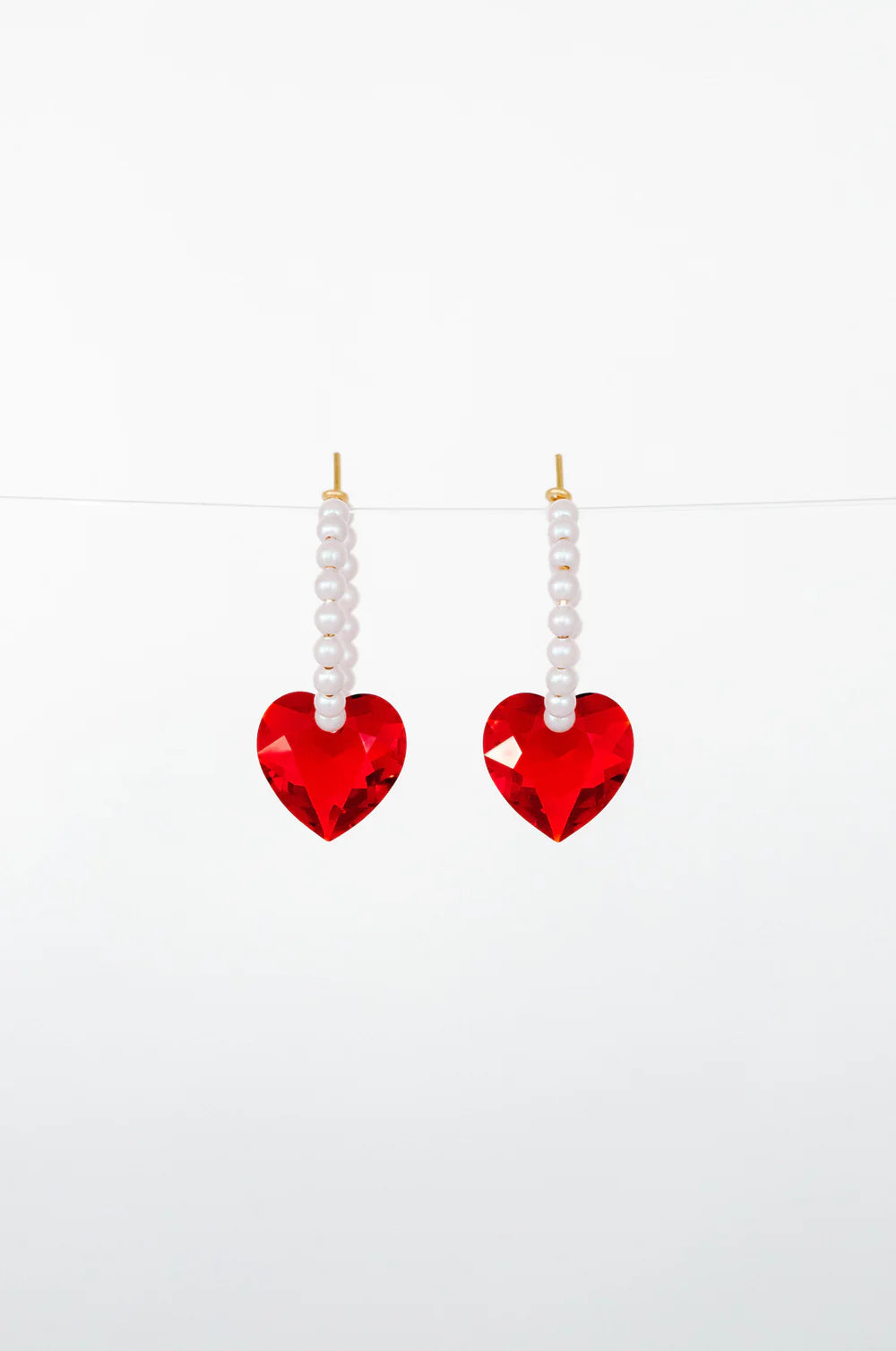 Abacus Row Big Heart Earrings, Amour