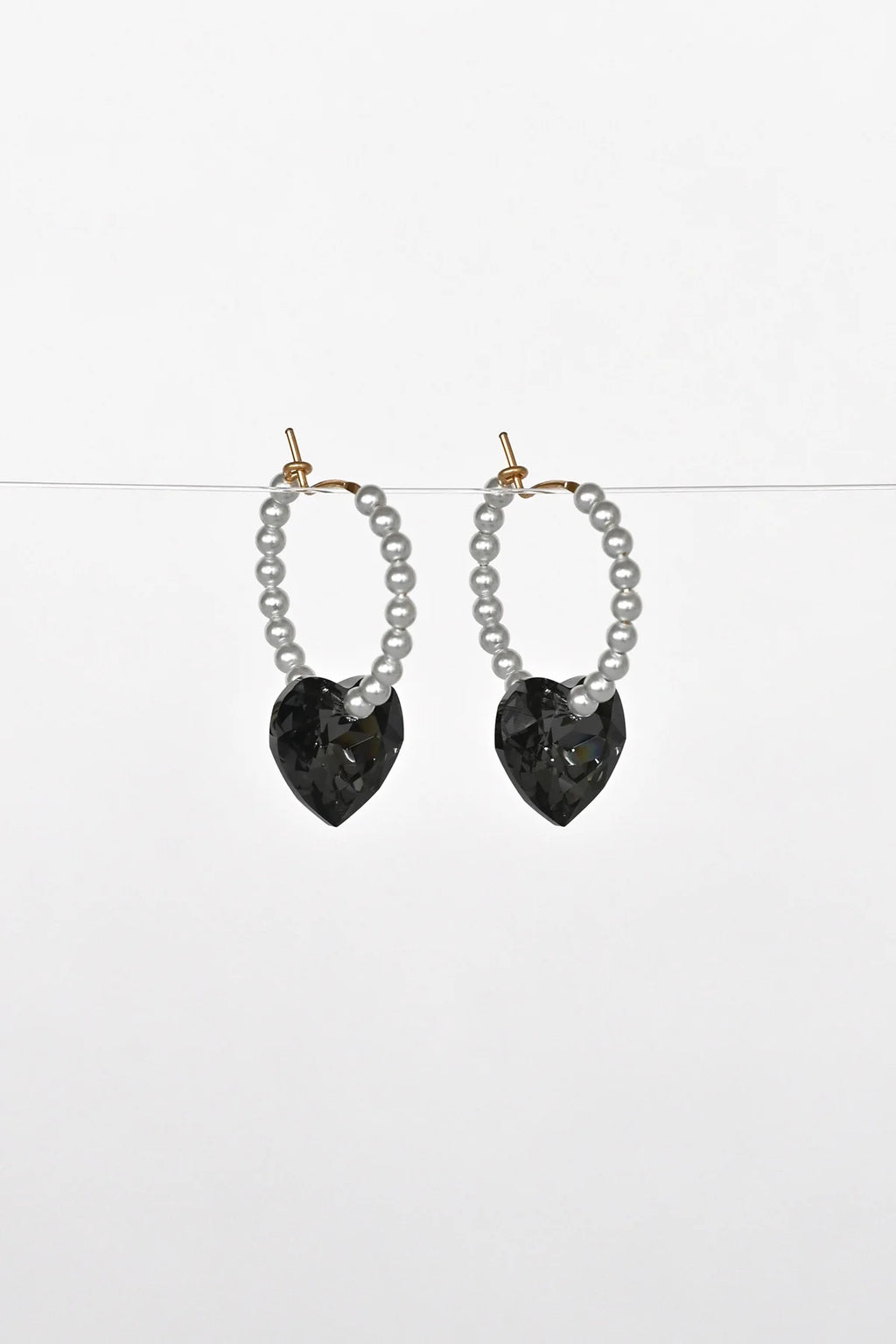 Abacus Row Big Heart Earrings, Moonstruck