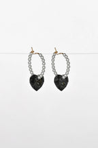 Abacus Row Big Heart Earrings, Moonstruck