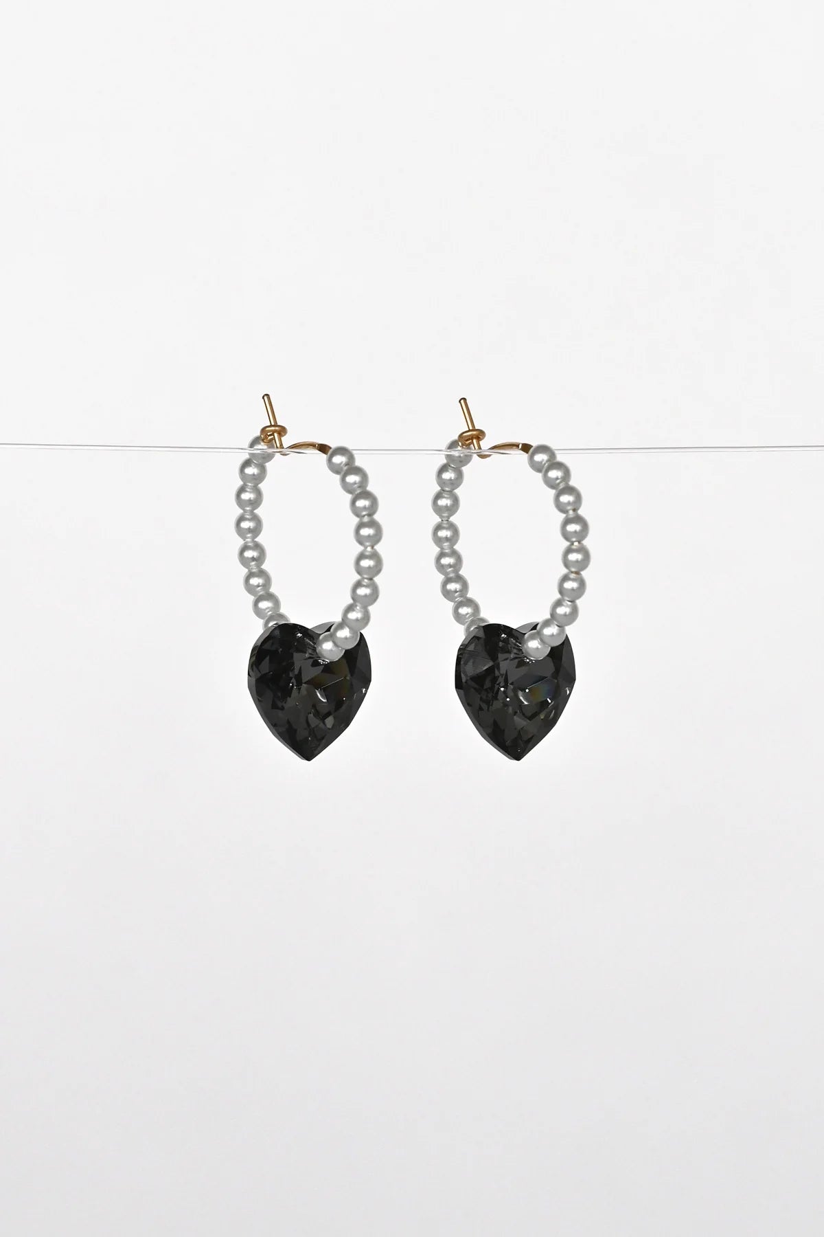 Abacus Row Big Heart Earrings, Moonstruck