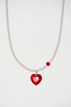 Abacus Row Big heart Necklace Amour