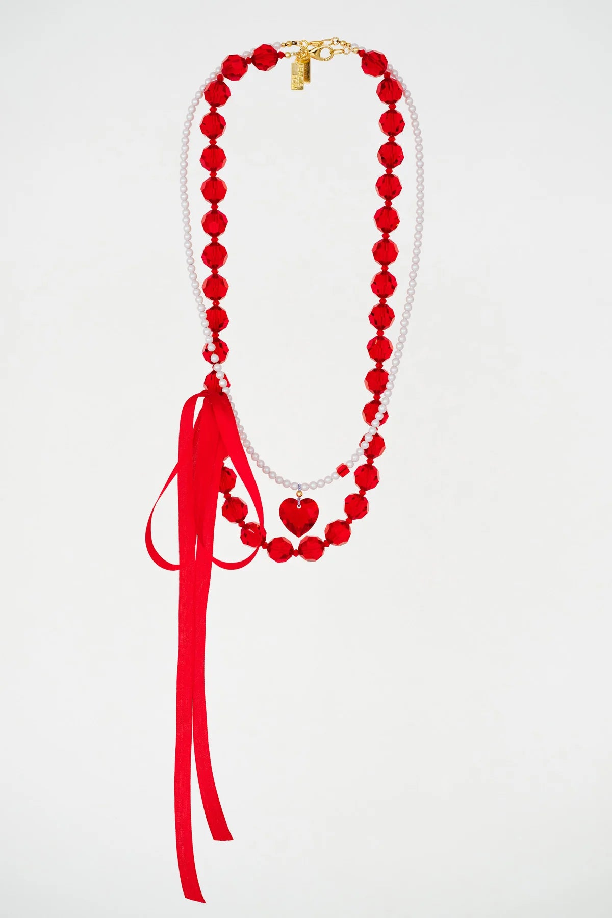Abacus Row Big heart Necklace Amour