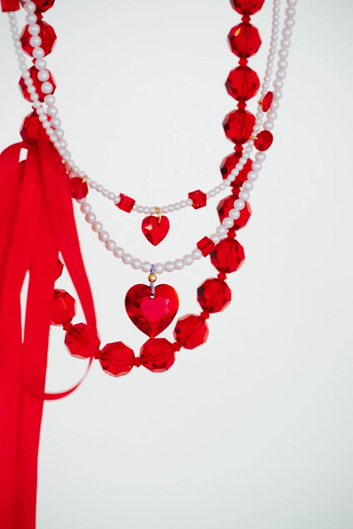 Abacus Row Big heart Necklace Amour