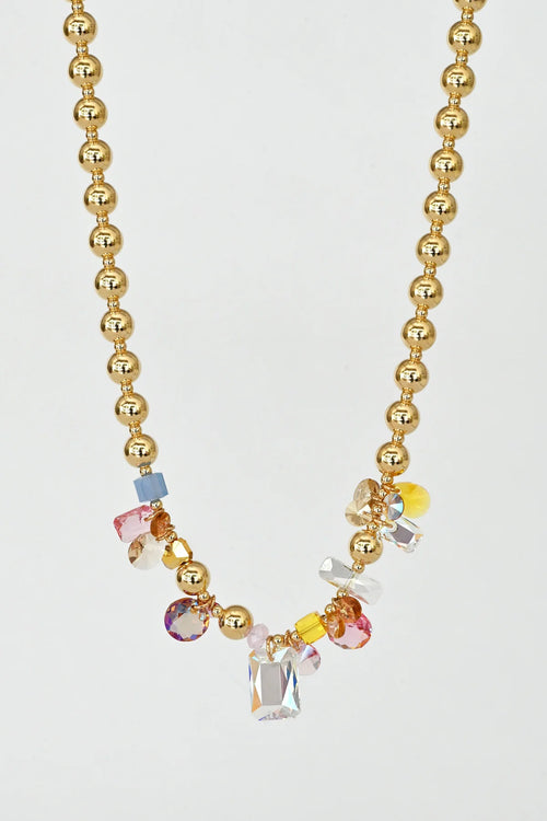 Abacus Row Moon Flower Necklace - No. 16