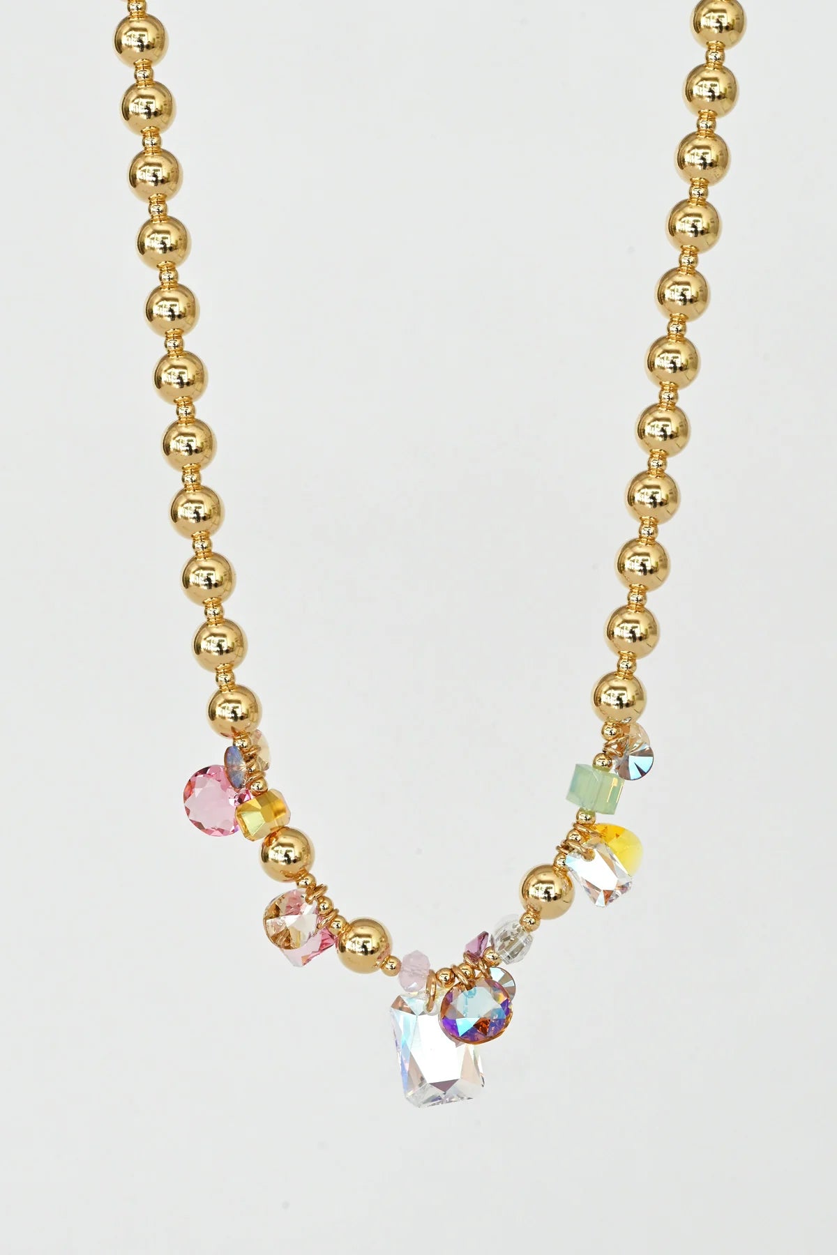 Abacus Row Moon Flower Necklace - No. 17