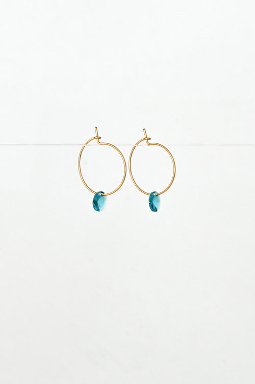 Abacus Row Small Petal Earrings - Blue Star