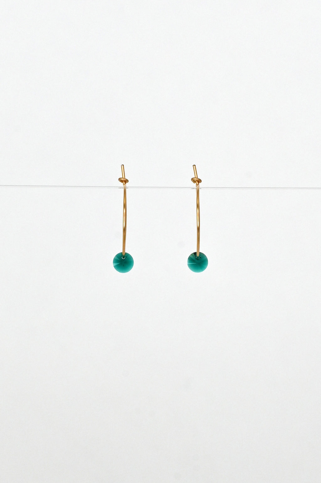 Abacus Row Small Petal Earrings - Spirulina