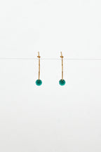 Abacus Row Small Petal Earrings - Spirulina