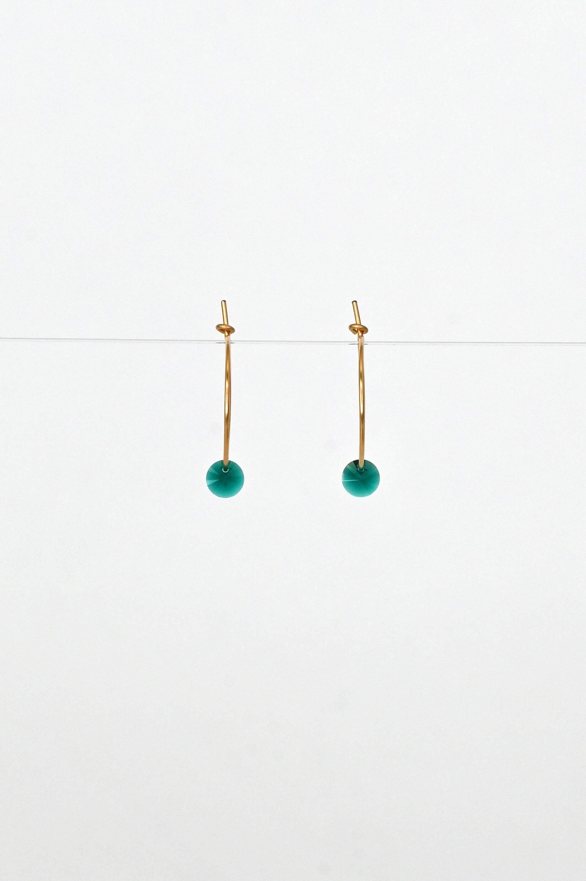 Abacus Row Small Petal Earrings - Spirulina