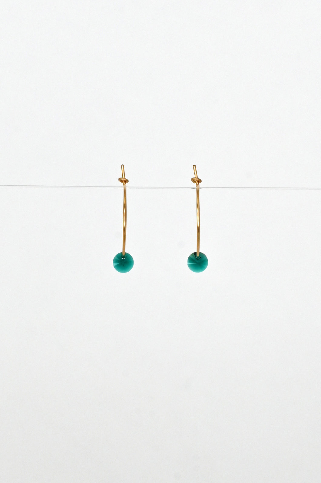 Abacus Row Small Petal Earrings - Spirulina