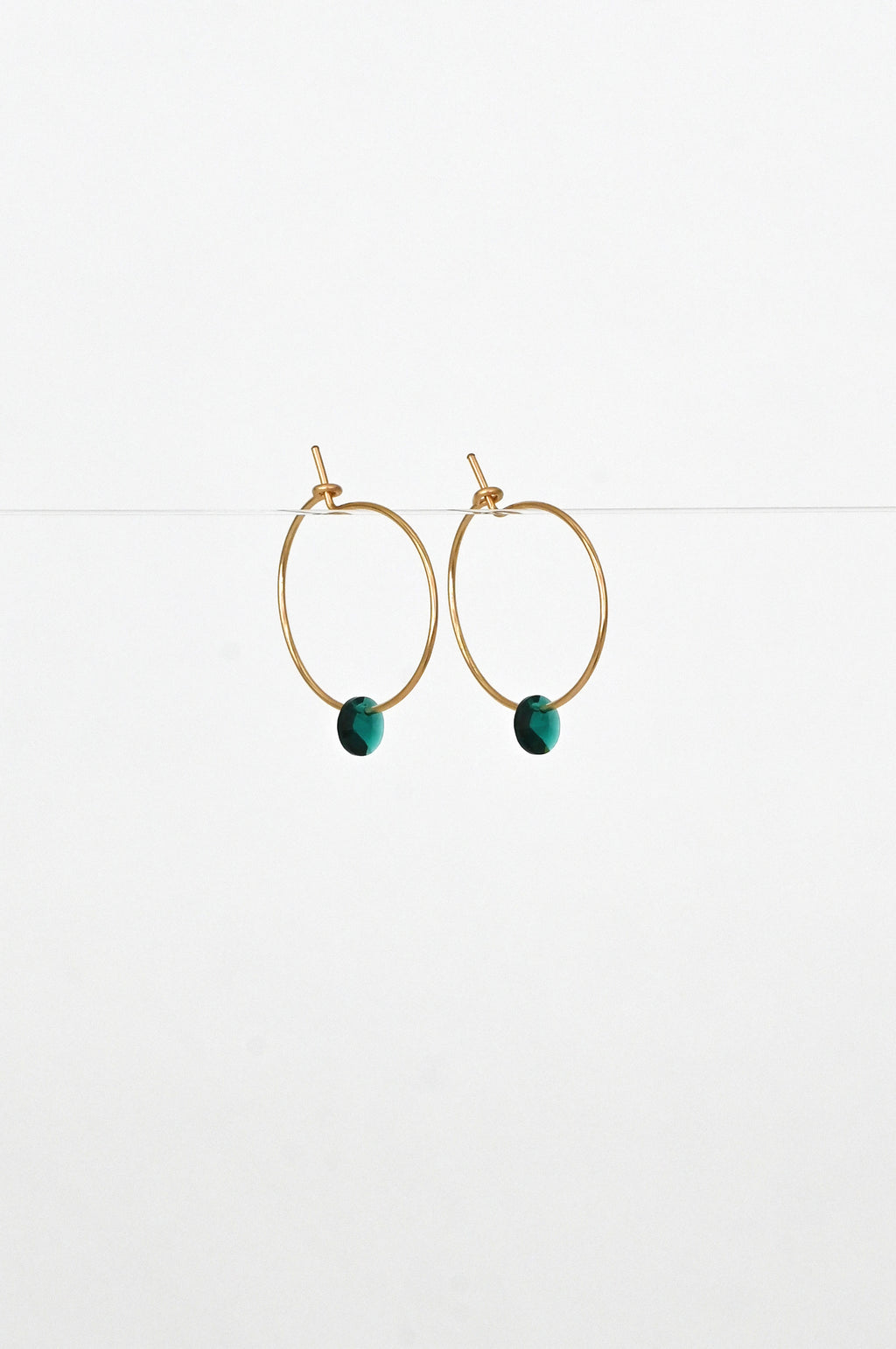 Abacus Row Small Petal Earrings - Spirulina