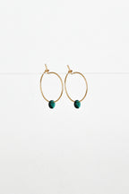 Abacus Row Small Petal Earrings - Spirulina
