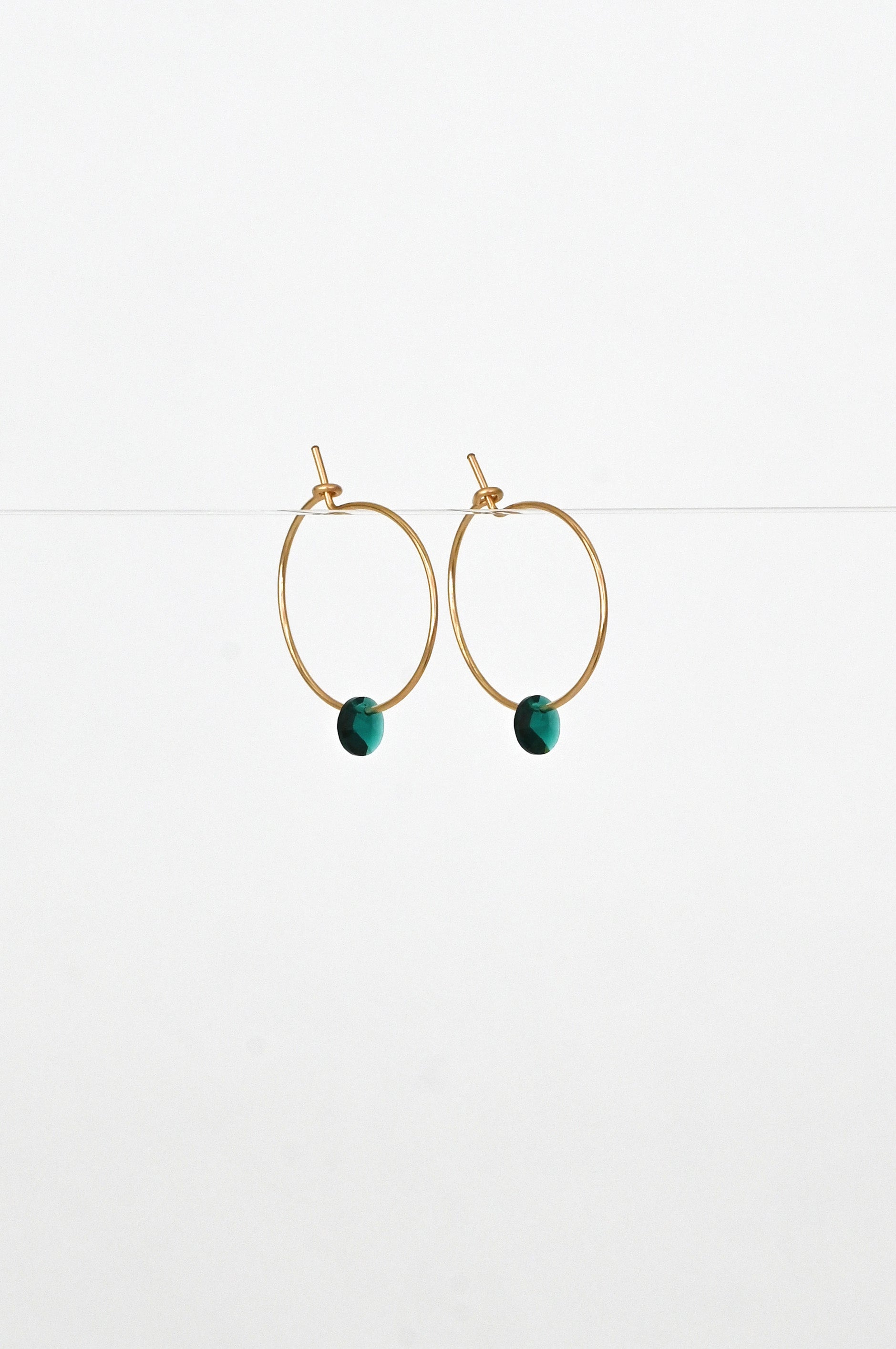Abacus Row Small Petal Earrings - Spirulina