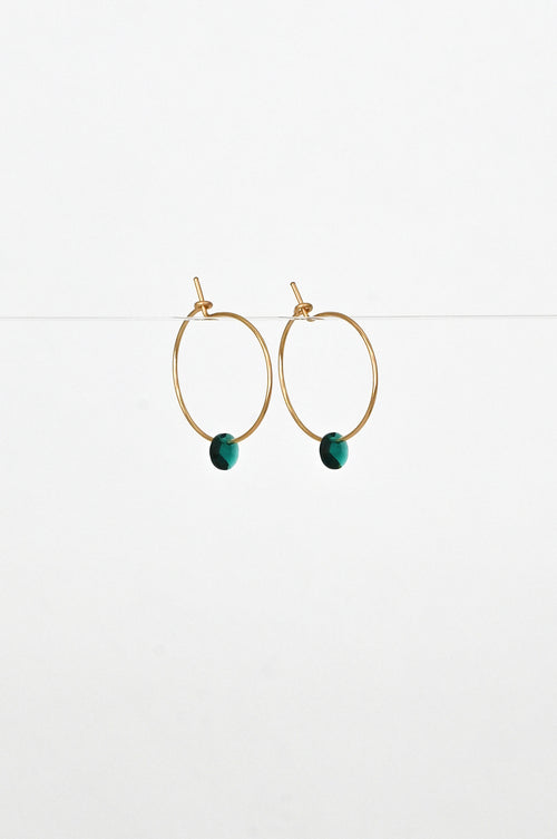Abacus Row Small Petal Earrings - Spirulina