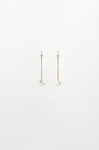 Abacus Row Large Petal Earrings - Pink Rose