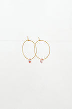 Abacus Row Large Petal Earrings - Pink Rose