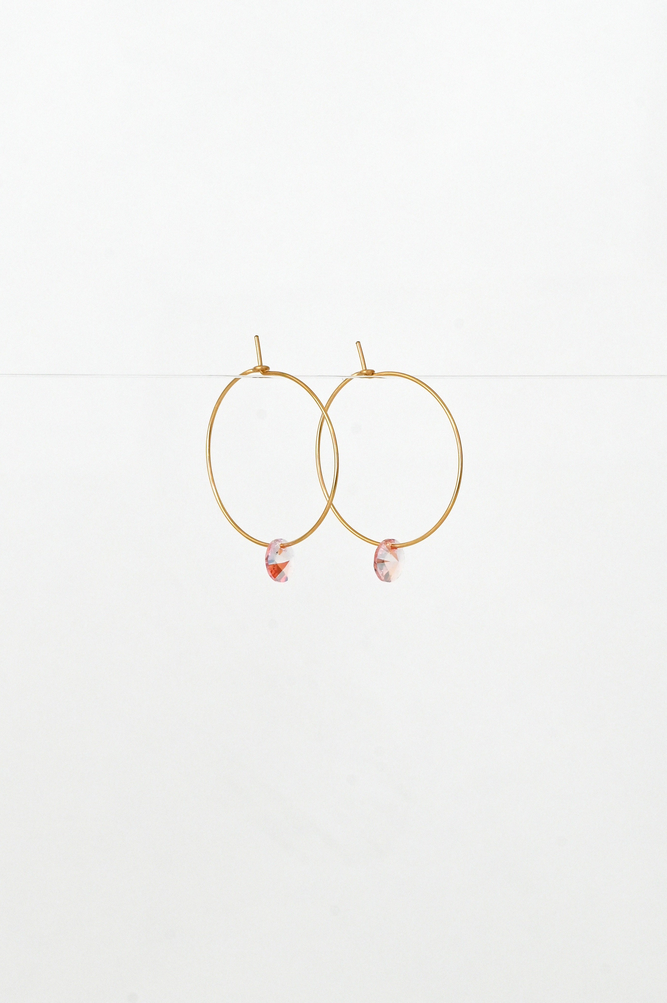 Abacus Row Large Petal Earrings - Pink Rose