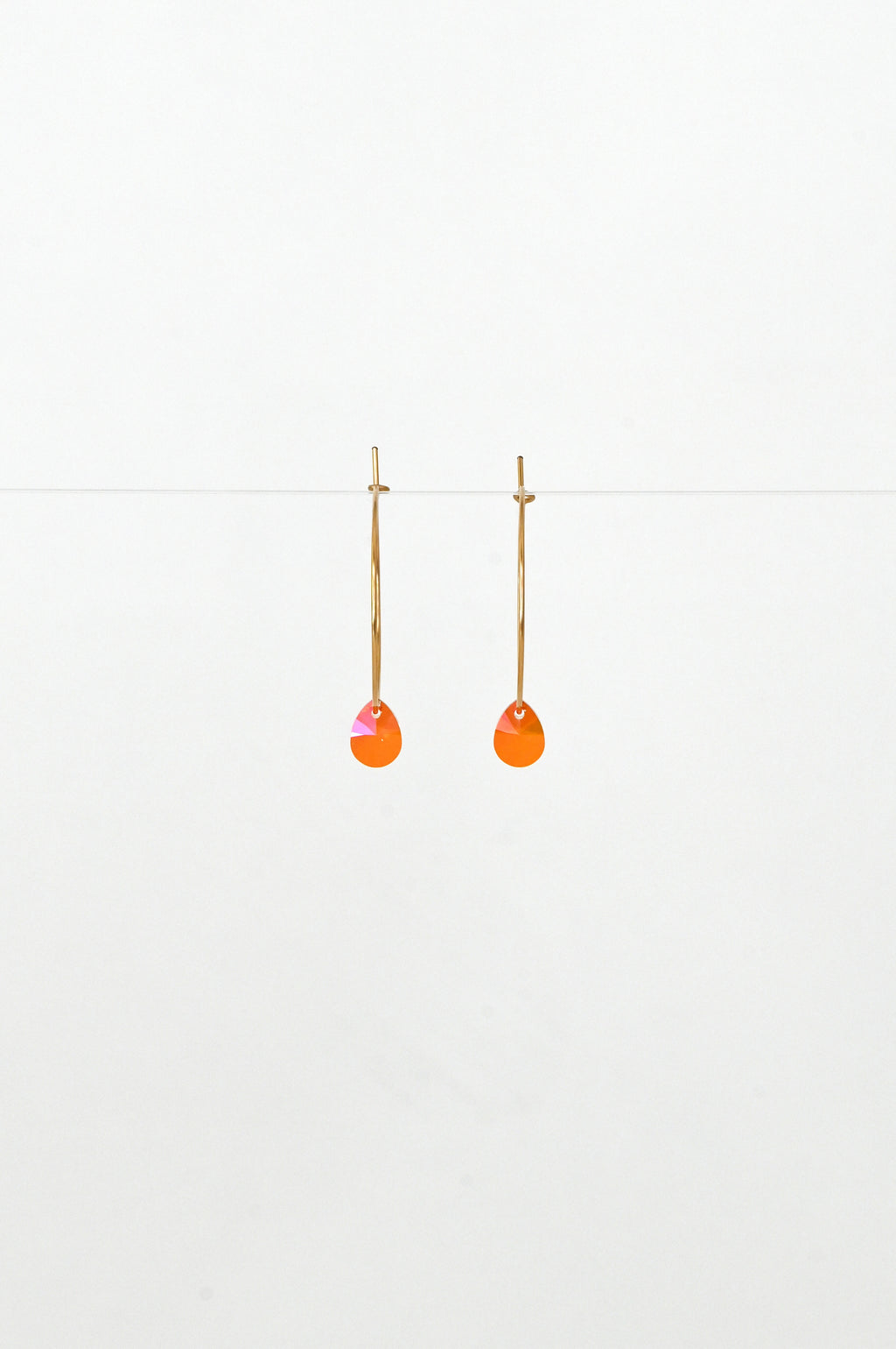 Abacus Row Large Petal Earrings - Poppy