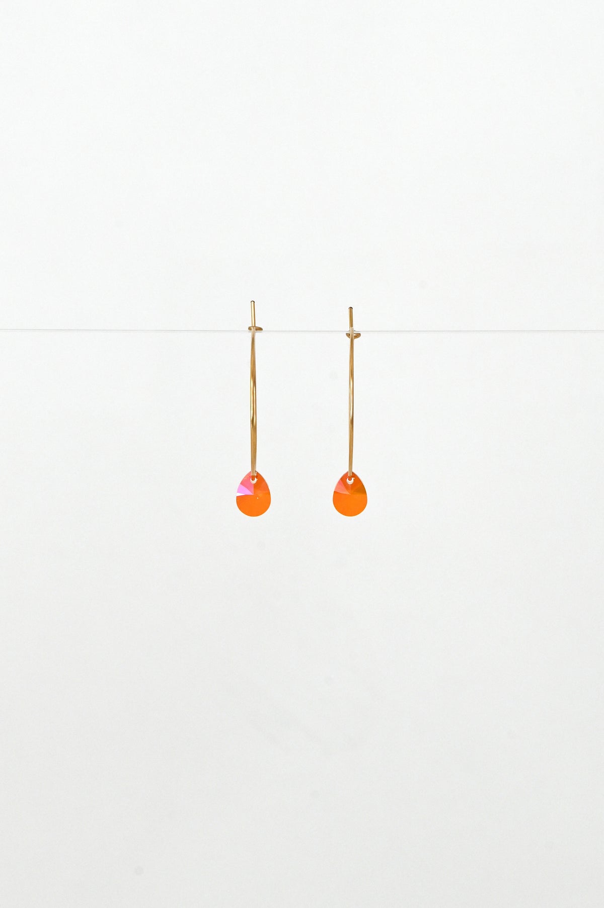 Abacus Row Large Petal Earrings - Poppy