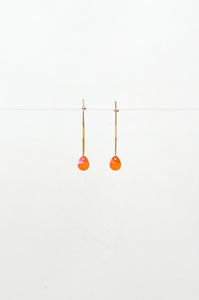 Abacus Row Large Petal Earrings - Poppy
