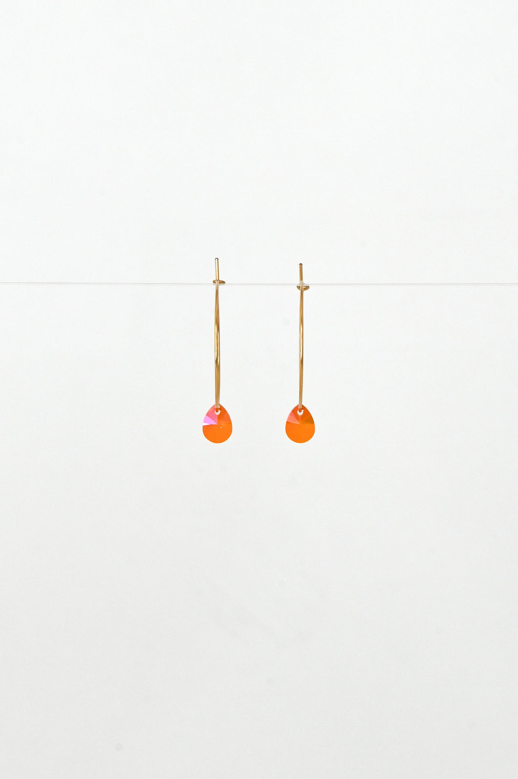 Abacus Row Large Petal Earrings - Poppy