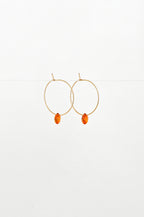 Abacus Row Large Petal Earrings - Poppy