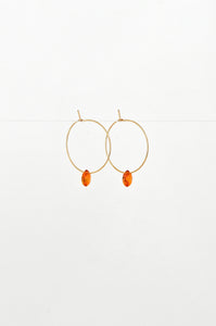 Abacus Row Large Petal Earrings - Poppy