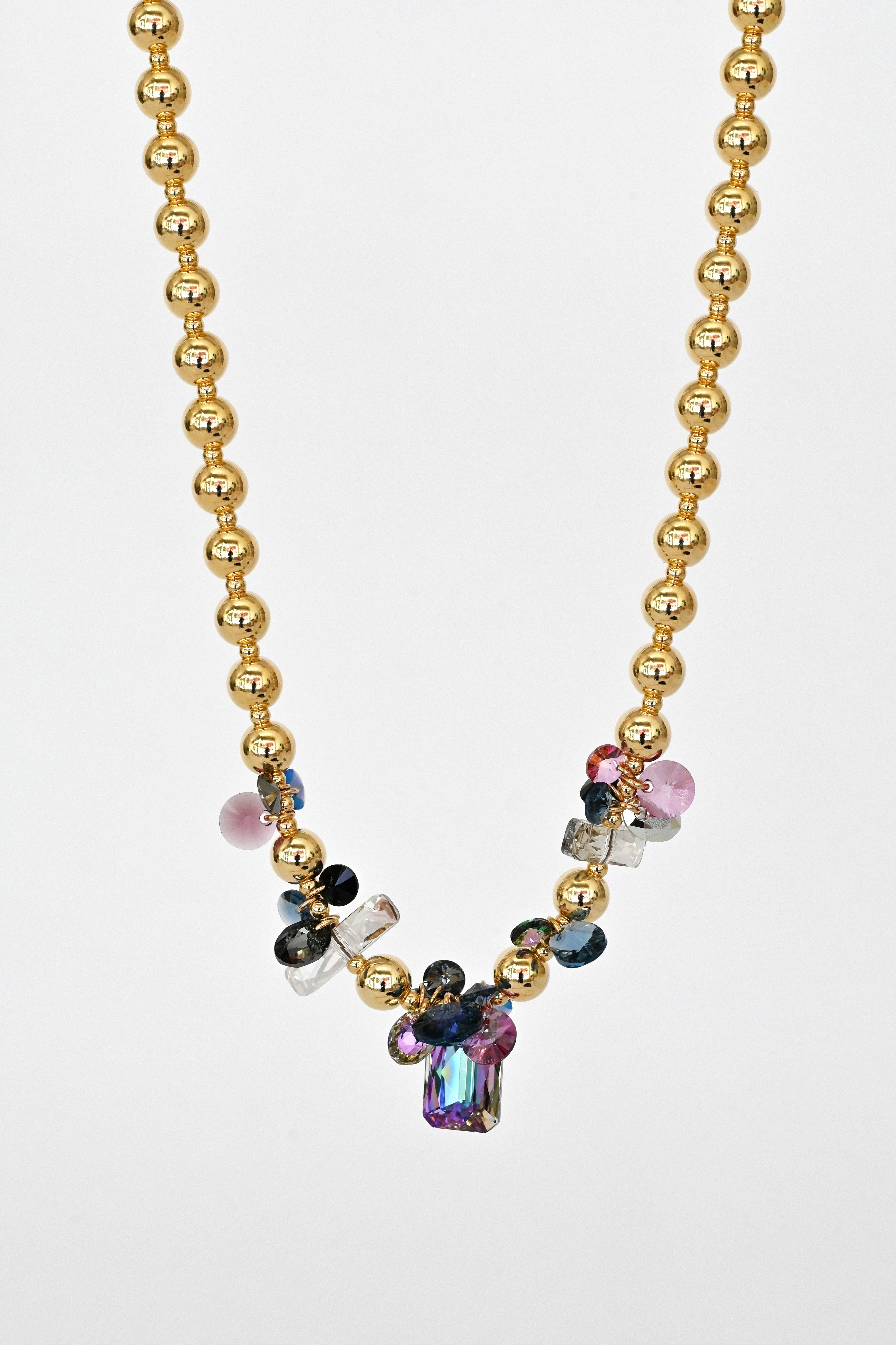 Abacus Row Moon Flower Necklace - No. 14