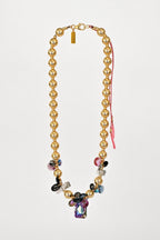 Abacus Row Moon Flower Necklace - No. 14
