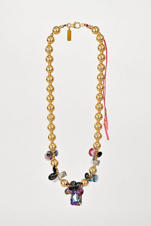 Abacus Row Moon Flower Necklace - No. 14